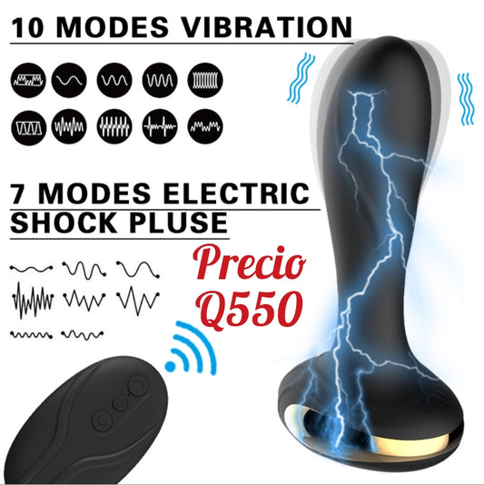 Masajeador de prostata con vibracion y toques electricos - Sex Shop 502